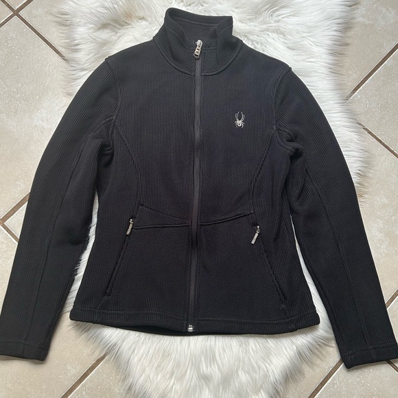 LADIES SPYDER BLACK CABLE ZIP UP FITTED FLEECE
S/P - Picture 1 of 4